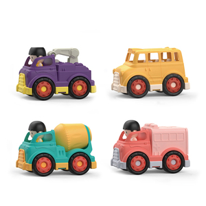 Camion jouet pour enfants, modèle de dessin animé cool, avec fonctions de roue libre, excavatrice, mélangeur, autobus scolaire, <span class=keywords><strong>ambulance</strong></span>, fabriqué en Chine - Product Image 1