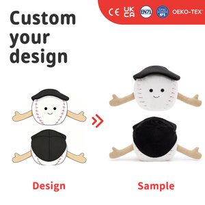 Peluche de baseball personnalisée, mascotte de sport brodée, poupée en peluche, personnage brodé, OEM ODM - Product Image 1