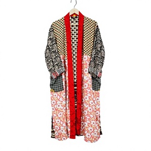 Kimono de Seda India con Estampado Floral Vintage, Cinturón, Túnica Larga para Mujer, Ropa de Dormir, Vestido de Dama de Honor, Maternidad, Estilo Bohemio - Product Image 1