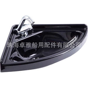 Acrylic Triangular Washbasin for RV/Yacht 380*380*100 mm <b>Black</b> Marine Use Vehicle Application-GR-Y003 - Product Image 4