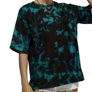 T-shirts oversize tie-dye pour femmes, été, couleur et design personnalisés, style tendance, vente en gros, manches courtes - Product Image 1