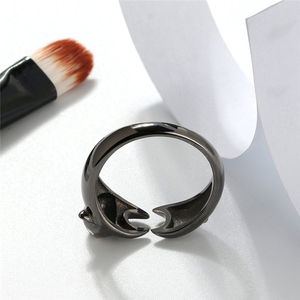 أزياء الجملة فتح حلقة مستديرة عالية مصقول حية الأسود تمتد لطيف القط خاتم - Product Image 4