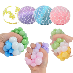 Rainbow Sensory Stress Relief Ball Squishy 3D Fidget Toys for Adults <b>Kids</b> Anti-Anxiety Silent Non-Toxic Toy for Office Classroom - Product Image 1