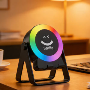 Support de téléphone sans fil <span class=keywords><strong>Samtech</strong></span> ZF18 RGB avec haut-parleur mini, compatible tablette, rotation à 360 degrés, support de haut-parleur super puissant - Product Image 1
