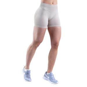 Pantaloni da Yoga Fitness ad asciugatura rapida senza cuciture con chiusura in vita elastica per sollevamento dell'anca pantaloncini sportivi a tre punti in solido Spandex/Nylon - Product Image 4