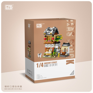 Blocs de construction 3D LOZ Mini Street City à assembler soi-même pour enfants, jouet éducatif comprenant une maison et un magasin de dessins animés - Product Image 3