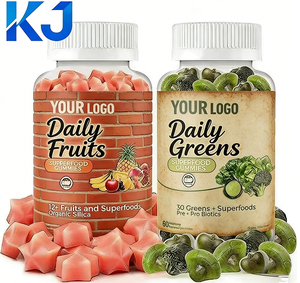 Vitamines gommeuses aux fruits naturels et superaliments avec silicium organique - Plus de 12 fruits pour soutenir l'immunité quotidienne, 60 gommes - Product Image 1