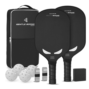 USAPA Approved Aluminum Pickleball <strong>Set</strong> with 2 <strong>Pickle</strong> Ball Rackets 4 Pickleball Balls 1 Pickleball <strong>Paddle</strong> Eraser 2 Grip Tapes - Product Image 1