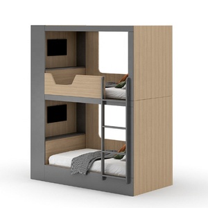 Lit superposé en acier au design moderne, <span class=keywords><strong>prix</strong></span> d'usine en gros, pour dortoir scolaire, hôtel, chambre à coucher, structure démontable, lit réglable - Product Image 4