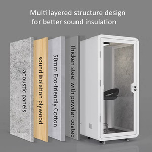 Cabine de bureau mobile insonorisée pour une personne, <span class=keywords><strong>isolation</strong></span> acoustique excellente, personnalisable - Product Image 5