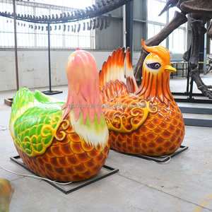 Décorations de parc aquatique imperméables Grands animaux en fibre de verre Statue d'oiseau Sculpture canard <span class=keywords><strong>mandarin</strong></span> <span class=keywords><strong>oiseaux</strong></span> d'amour - Product Image 4