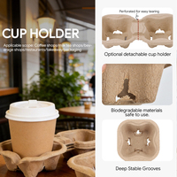 Support de tasse en carton pour boissons chaudes ou froides, porte-gobelets en carton pour café