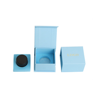 Boîte rigide magnétique de luxe personnalisée avec laminage mat et revêtement UV, en matériau recyclable, pour l'emballage de pots de concentrés et de cils.