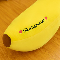 Bananenpluche kussen met zacht cartoon fruit pluche speelgoed voor het gezicht, bankdecoratie, verjaardagscadeau voor kinderen, PP katoenen vulling