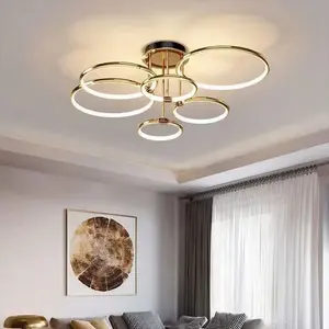 Modern Living Room Ceiling Lamps Chandelier Decoration Round Acrylic Led Chandelier Ceiling Light