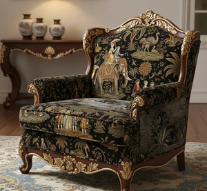 Tela de Tapicería Personalizada Estilo Chinoiserie, Terciopelo Holandés, Satén, Lino, Lona, Terciopelo Celosia por Metro para el Hogar - Product Image 1