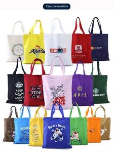 Bolsas de Lona Grandes Plegables Ecológicas para Mujer al por Mayor, Bolsas de Lona Lisas para Compras con Logotipo Personalizado Impreso - Product Image 4