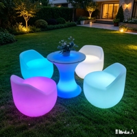 Meubles LED RGB à intensité variable et rechargeables, étanches pour bar, boîte de nuit, événement, fête, mariage, terrasse extérieure