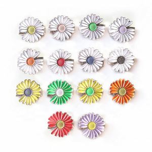 Lacets magnétiques sans nœud en forme de marguerite avec boucle métallique, élastiques et plats - Product Image 2