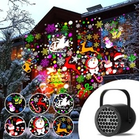 Projecteur LED à motif dynamique Lampe d'ambiance colorée pour bar de fête en plein air-Projection de Noël Contrôle sans fil