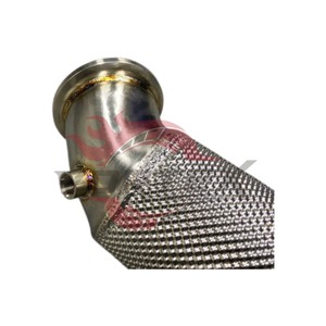 Downpipe catalytique haute performance en acier inoxydable 304 poli miroir, soudé TIG, blindé thermiquement, à haut débit, pour B48 G20 G30 X3 - Product Image 3