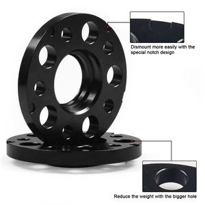 ชุดสเปเซอร์เหล็กสีดำสำหรับดัดแปลงอัพเกรดล้อ BMW ขนาด 5x112 66.56 มม. 15 มม. 20 มม. เกลียว M14x1.25 - Product Image 2