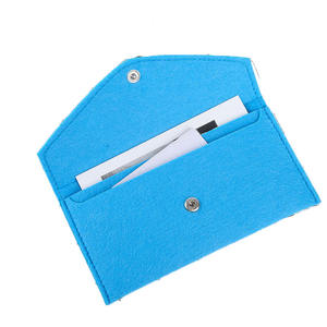 Bolsa de sobre de precio barato Bolsa de almacenamiento de gafas de carpeta de fieltro de doble capa - Product Image 3