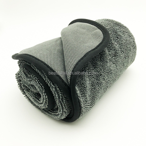 <span class=keywords><strong>Serviette</strong></span> de séchage pour voiture en microfibre à boucles torsadées, absorbante et à séchage rapide, 600 g/m², pour le detailing automobile et le nettoyage des accessoires de voiture - Product Image 2