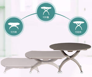 Mesa de comedor multiusos de alta calidad, sistema de gas, mesa de centro arriba y abajo plegable para ahorro de espacio, muebles de sala de estar - Product Image 4