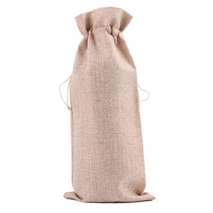 ZHYD Durable Natural Jute <strong>Drawstring</strong> <strong>Bag</strong> Promotion Gift Pouch Linen Wine Bottle <strong>Bags</strong> With Custom Logo Design - Product Image 5