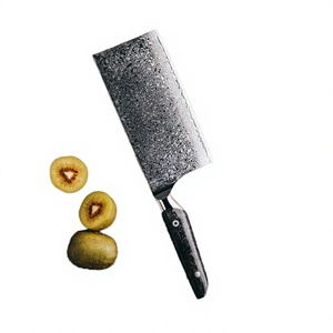 Couteau à découper de style japonais en acier Damas de qualité supérieure, 7 pouces, couteau de boucher pour la viande, avec manche en fibre de carbone - Product Image 3