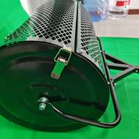 Épandeur de tambour à poignée en treillis métallique léger et durable de haute qualité à hauteur réglable pour la fertilisation et l'ensemencement des aérateurs de compost