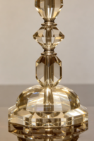 Lampe de bureau LED vintage de luxe en cristal, abat-jour en tissu beige moderne, lampe de chevet pour chambre à coucher, salon, ambiance classique pour la maison