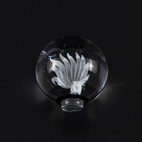 Vente en gros de boules de cristal vierges de qualité K9 de 50 mm, 60 mm, 80 mm, 100 mm, personnalisables, gravées au laser