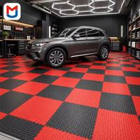 Dalles de sol modulaires en PVC à emboîtement en croissant, étanches, pour atelier de detailing automobile – Vente directe usine