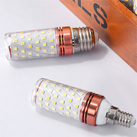 Ampoule LED E14/E27 à vis, lumière blanc chaud, trois couleurs, 12W, éclairage domestique, ampoule à maïs dimmable E27