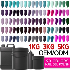 New Wholesale Free Sample Professional Nail Art Painting OEM/ODM Private Label Gel Polish 1 kg 3kg 5kg Bulk Nail Gel Polish - Product Image 1