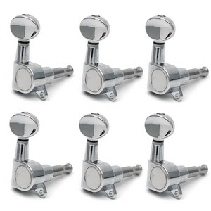 Clavijas de Afinación Ovaladas Pequeñas, Cóncavas, Selladas, para Guitarra Acústica y Eléctrica, Cromadas - Product Image 6