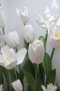Plante artificielle en EVA de luxe surdimensionnée faite à la main, <span class=keywords><strong>tulipe</strong></span> blanche, pour la décoration de fond de mariage et d'événements de Pâques - Product Image 2