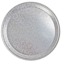 Plateau rond en aluminium de 12 pouces, de qualité alimentaire, recyclable, jetable, en PET, avec gaufrage, pour pizza et plats à emporter