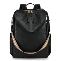 Sac à dos pour ordinateur portable en PU rétro multifonctionnel pour femmes, personnalisable, sac à dos de voyage tendance avec logo personnalisable