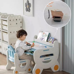 Avec planche à dessin Bureaux d'activités de lecture en plastique Ensemble de meubles et de chaises Table d'apprentissage pour enfants Bureau d'étude pour enfants - Product Image 3