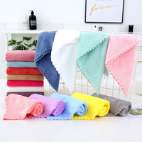 Serviette de cuisine en polaire corail en gros, personnalisable, plusieurs couleurs, pour nettoyer les tables, la vaisselle et la cuisine