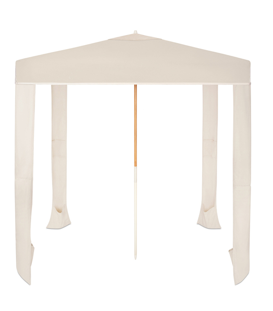 Square 6ft Premium Polyester Canvas UV50+ Beach Tent Canopy Portable Aluminum Pole Pop up Print Beach Shade Umbrella Cabana