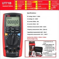 Multimètre UNI T UT71B, affichage à 5 chiffres, transmission USB, mesure de haute précision, 10A/1000V, paramètres universels, portable
