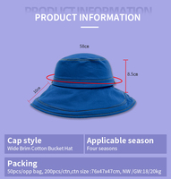 Gorra de pescador plegable personalizada Unisex, sombrero de pescador de algodón de ala ancha con protección solar superior