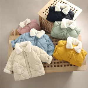 2024 automne hiver manteaux rembourrés en coton pour enfants coréens pour garçons et filles