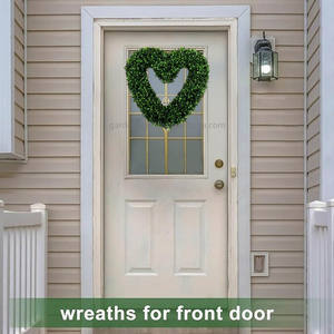 Guirnalda Artificial de Corazón de Boj Verde de 50 cm, Decoración Moderna y Ecológica para Bodas, Arcos, Paredes, Ventanas y Hogar - Product Image 5