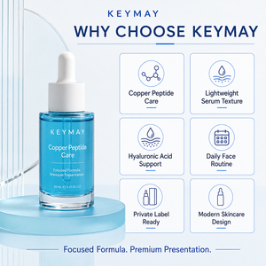 Suero Facial Antiarrugas con Péptidos de Cobre GHK-Cu 30ml, Ácido Hialurónico Hidratante y Reafirmante, Suavizante de Líneas Finas, Marca Privada OEM ODM - Product Image 3