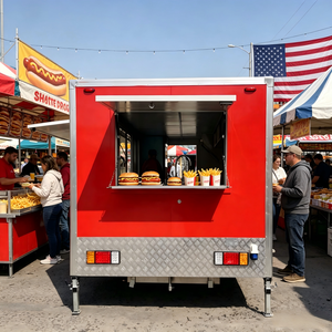 Remorque <span class=keywords><strong>de</strong></span> restauration personnalisable entièrement équipée, cuisine mobile commerciale pour hot-dogs, hamburgers, frites - Product Image 4
